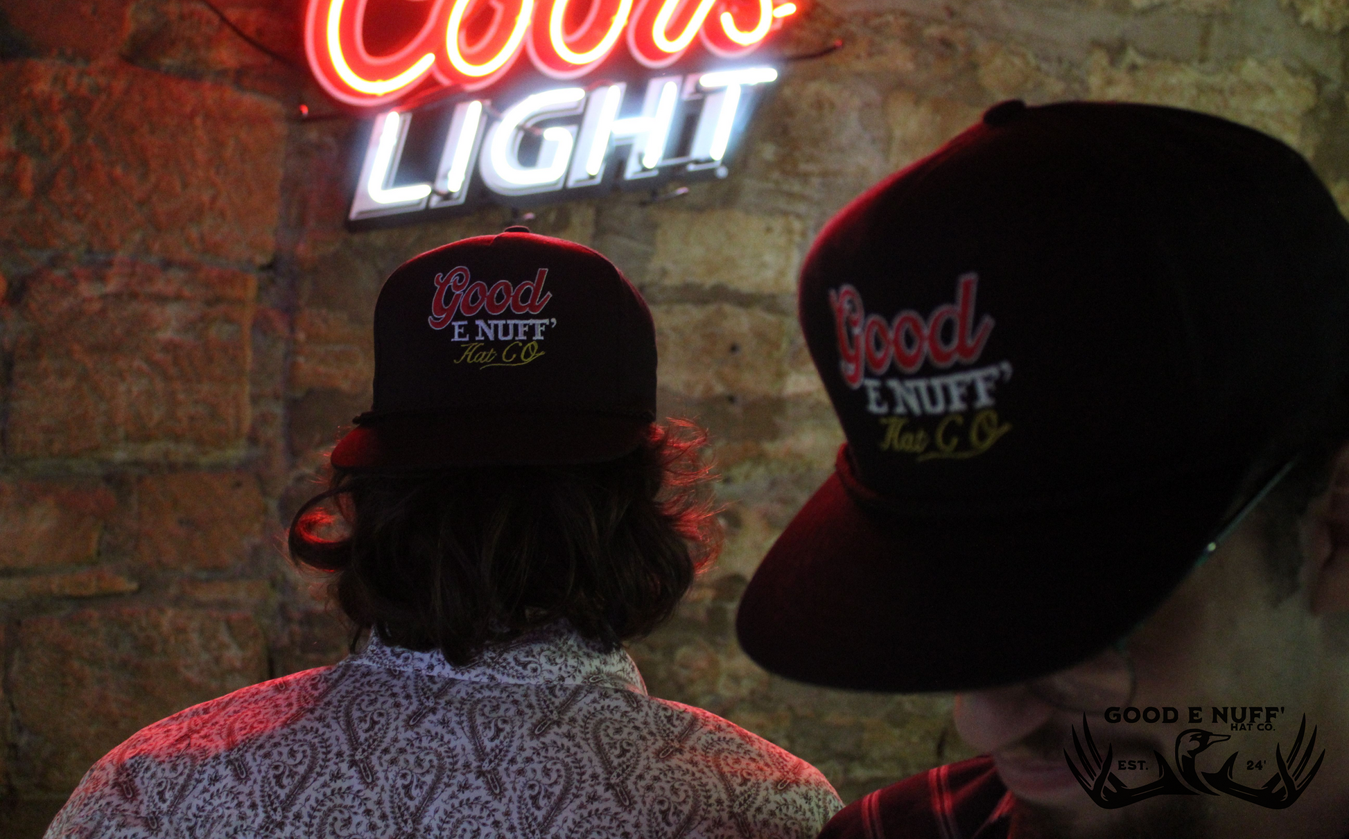 Good E Nuff' Bar Hat with logo embroidery in vibrant colors, perfect for casual outings.